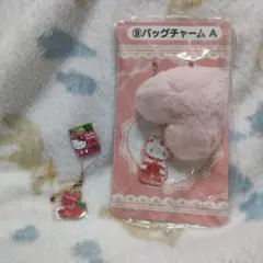 ハローキティ ハート型バッグチャーム ストラップ コレクション 2点セット