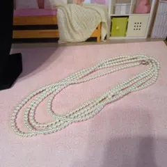 ホワイトパール ロングネックレス