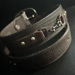 NICOLE CLUB chunky buckle leather belt