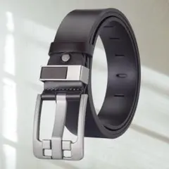 ベルトメンズビジネス合皮穴ありシンプル紳士高級感レザーブラウン