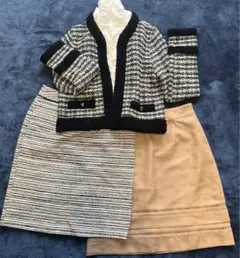 【4点まとめ売り】ソフトジャケット•ブラウス•スカート✖︎2枚