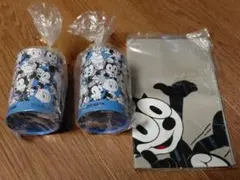 昭和レトロ　Felix the Cat 貯金箱 2個◆北海道銀行ランチョンマット