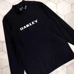 極美品 OAKLEY GOLF モックシャツ モノトーン ブラック 長袖