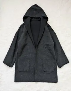 セオリーリュクス フーデッドコート リバーシブル ウール アンゴラ カシミヤ