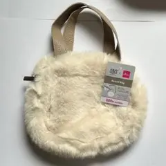 DAISO×東京ガールズコレクション ラウンドバッグ ホワイト ファー TGC