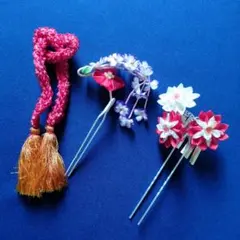 【七五三】簪　かんざし　髪飾り　ちんころ　3点セット