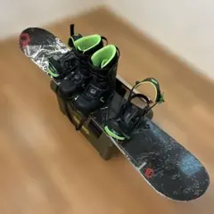 DILLON スノーボード ブラック/グリーン セット