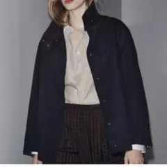 ZARA未使用L コントラストカラー襟付きジャケット