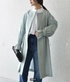 新品☆ SHIPS 〈手洗い可能〉ドロストコート◆ 38
