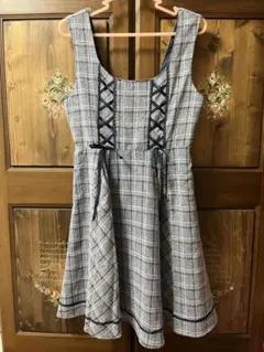 axes femme ジャンパースカート チェック