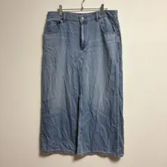 ✨綿100％✨ ジーユー【ＸＸＬ】デニムスカート ロング 大きめ フェード