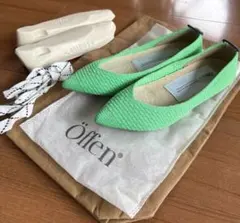 Offen オッフェン　37 フラットシューズ　ライトグリーン