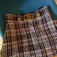 未使用品✨　GUCCI チェック柄 タイトスカート セール】【jiasecond.】チェック柄シアーレイヤードタイト