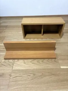 MUJI無印良品 壁に付けられる家具箱(幅44cm)＋棚(幅44cm)のサムネイル