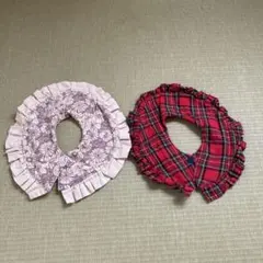 フリル付きスタイ2枚セット　お出かけ用✨