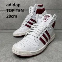 【未使用】アディダス Top Ten ホワイト×レッド　ハイカット　スニーカー