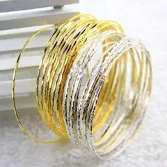 選べる2色のカラー リングブレスレット 5個セット ハワイアンジュエリー好きに