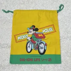 【美品】miki HOUSE(ミキハウス)レトロミッキー ヴィンテージ巾着ポーチ