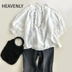HEAVENLY ヘブンリー 2way コットンリネン ギャザーブラウスのサムネイル