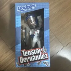 ドジャース テオスカーヘルナンデス ボブルヘッド＋#1 FAN缶バッジ