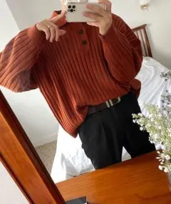 ASCLO Rib collar knit