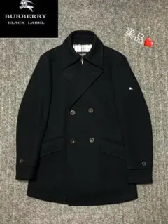 一回着用【極美品】バーバリーブラックレーベル メンズ 羊毛 ピーコート L