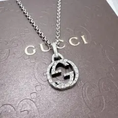 美品✨ グッチ ネックレス アラベスク インターロッキング ラージ GG