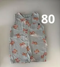 子供服80 ノースリーブロンパース　フタフタ