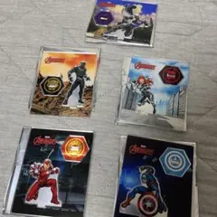 5個セット MARVEL マーベル アベンジャーズ アクリルスタンド