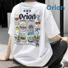 【大人気】オリオンビール×スカラー バックプリント Tシャツ ホワイト 半袖