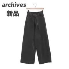 新品　archives（アルシーヴ） フロントタックワイドデニム
