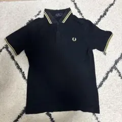 英国製】FRED PERRY M2 ポロシャツ 44 3L 刺繍ロゴ 黒 金 - メルカリ