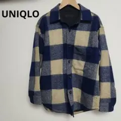美品UNIQLO リバーシブル チェックシャツジャケットSサイズ秋冬のサムネイル