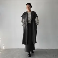 最終値下げ！ ジレ　ペンシルスカート　セットアップ　グレー