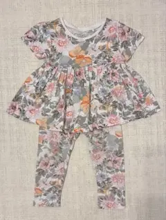 next 花柄半袖AラインTシャツ長ズボンセットアップ
