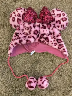 ミニー　レオパ柄　ファンキャップ
