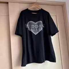 オーバーサイズ ハートプリント Tシャツ ブラック　トップス　美品