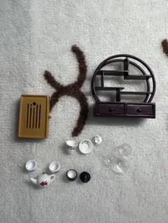 リーメント　ミニチュア 茶器セット 飾り棚付き