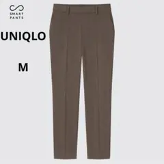 【未使用品】ユニクロ　M レディーススマートアンクルパンツ　グレンチェック 茶系