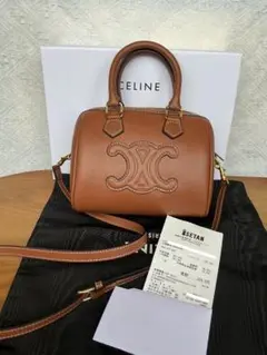 CELINE ブラウンショルダーバッグ