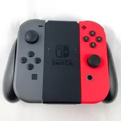 初代Switch Joy-Con 左右 ブラック レッド グリップ付き