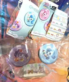 【新品】キャッチ！ティニピン くら寿司 オーロラ缶バッジ 2点とマスキングテープ