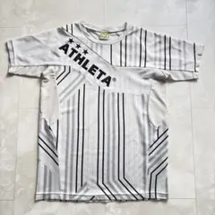 ATHLETA 白ストライプ プラクティスシャツ 160