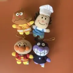 アンパンマン カレーパンマン　バイキンマン　バタコ　ふわふわ指人形　4体セット