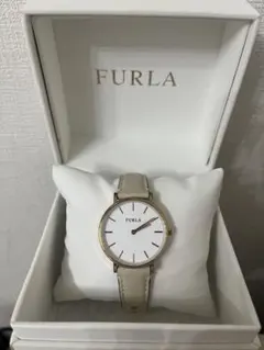 FURLA アナログ腕時計 ホワイト/ゴールド