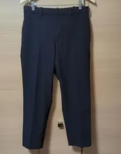 UNIQLO スマートアンクルパンツ2WAYストレッチウールライク S ネイビー