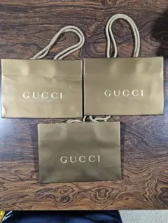 GUCCI ゴールド紙袋 3点セット