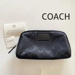 新品タグ付 コーチ シグネチャー コスメティックポーチ