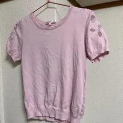 ALMA EN ROSE 半袖ニット ピンク サイズ40