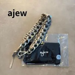 ★ajew iPhone Tie chain ショルダー ストラップ　グレージュ